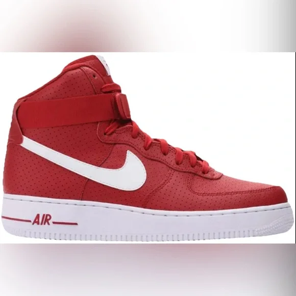 Nike Air Force 1 High Gym Red Perforated Men’s Size 12 Retro 2016 Rare - Picture 1 of 10